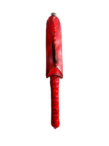 10" Red Cow Skin Maasai Warrior Knife